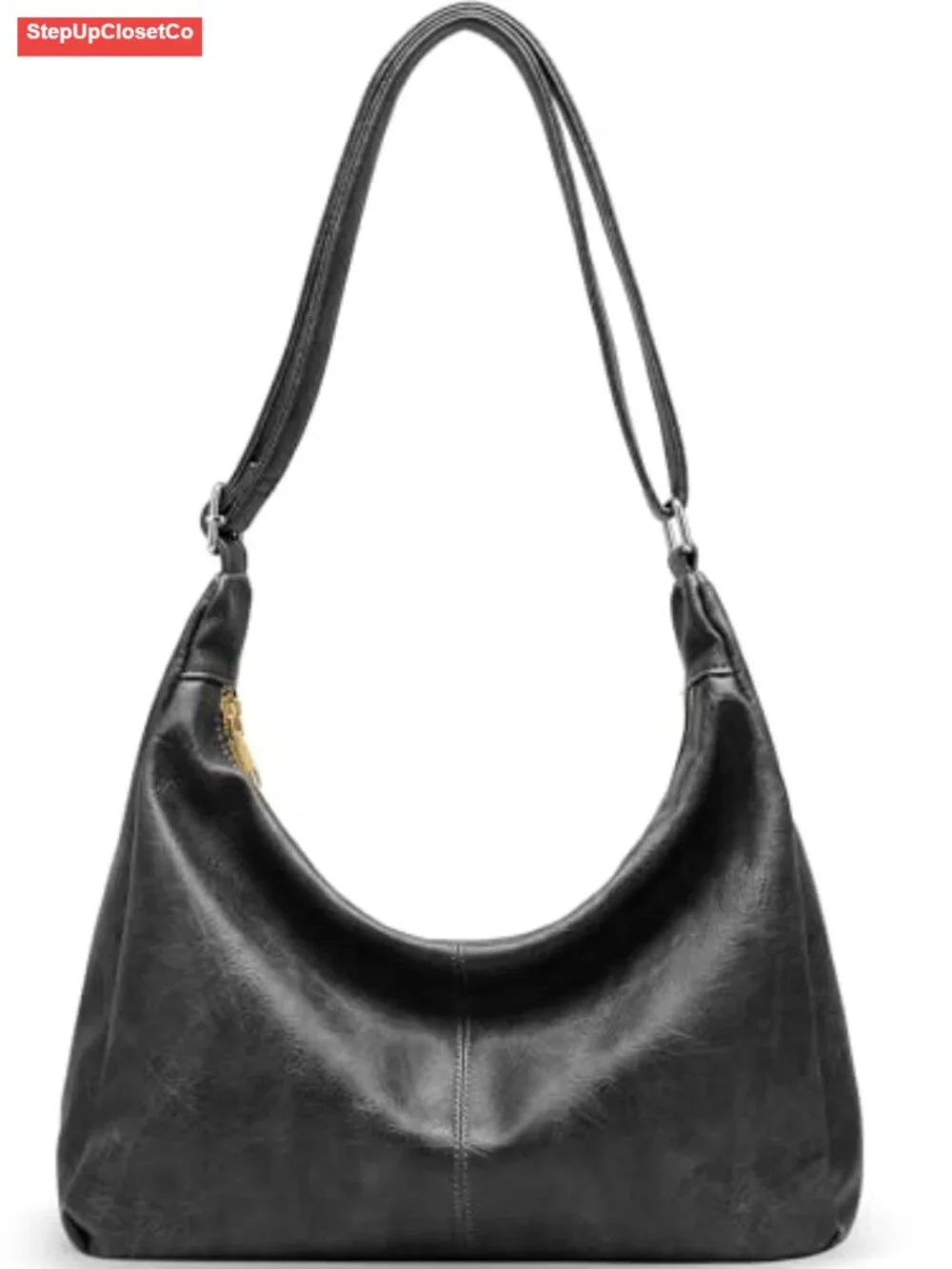 Vegan Leather Hobo Bag Women Shoulder Crossbody Purse Large Capacity Adjustable